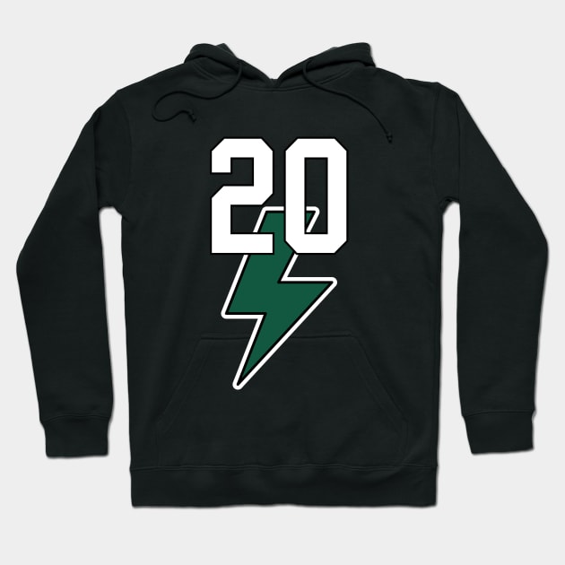 Breece Lightning 20 NY Jets Football Hoodie by Sleepless in NY